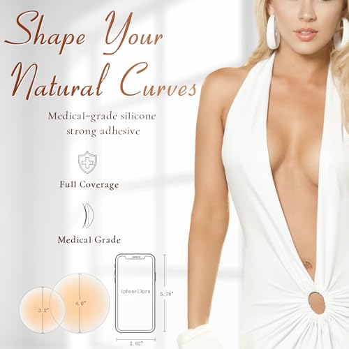 3 Pairs Cakes Nipple Covers No Show, Sticky Nipple Pasties for Women Silicone Reusable Adhesive Breast Petals2