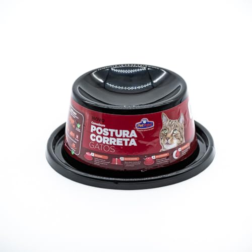 PET INJET - Comedouro Postura Correta Gato Preto