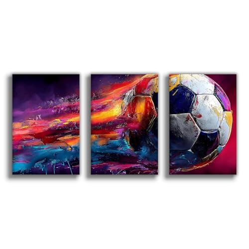 Tableau ballon de football impression toile cadeau ado 50x75