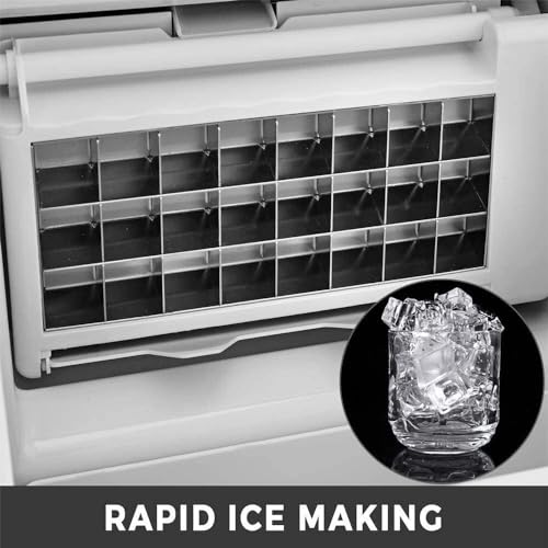 Fabricadora de hielo de sobremesa, eléctrica y portátil, produce 30 kg de cubos de hielo en 24 horas miniatura 2