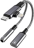 Adaptador USB C a Jack 3.5 mm, Adaptador Audifonos y cargador rápido USB C 4 en 1, Convertidor adaptador conector Jack de...