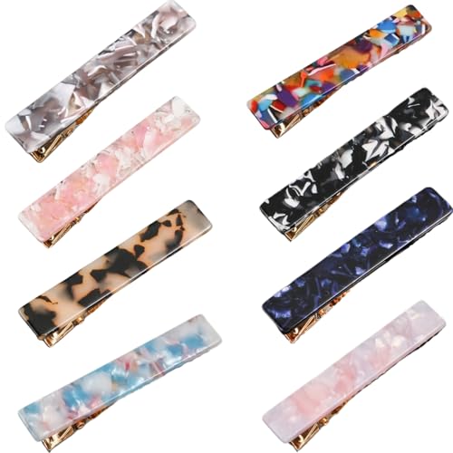 Pinzas Acrílicas de Cocodrilo para Mujer, 8 Pzas miniatura 1