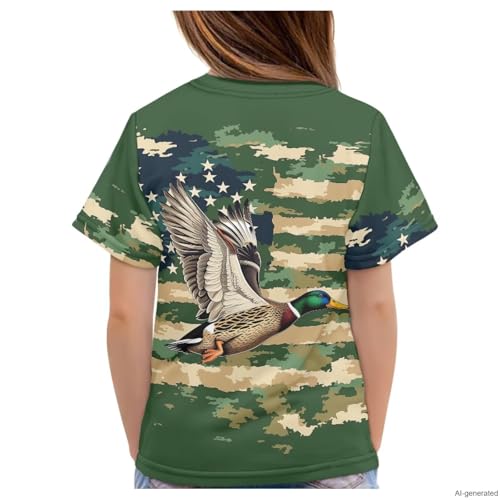 Image of WELLFLYHOM Kids Tshirts Girls Boys Short Sleeve Crewneck Tees Shirts Casual Sport Pullover Tops Size 3-16 Years