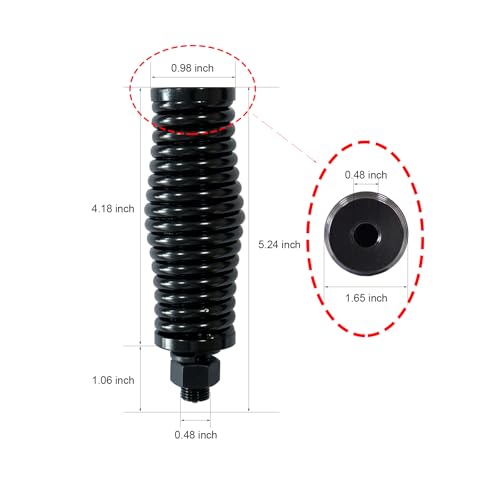 Image of CB Radio Barrel Spring Mounting Base Black Compatible with UTV ATV Truck Car Radio and LED Whip Lights