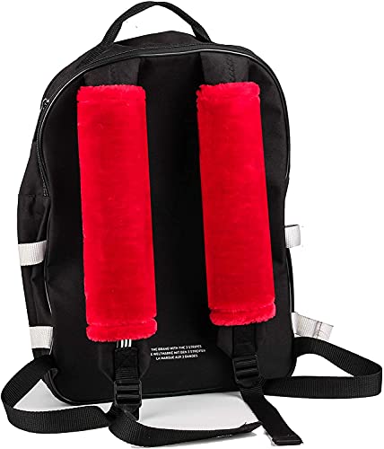 Image of Soft Faux Sheepskin Seat Belt Shoulder Pad for a More Comfortable Driving, Compatible with Adults Youth Kids - Car, Truck, SUV, Airplane,Carmera Backpack Straps 2 Packs Red
