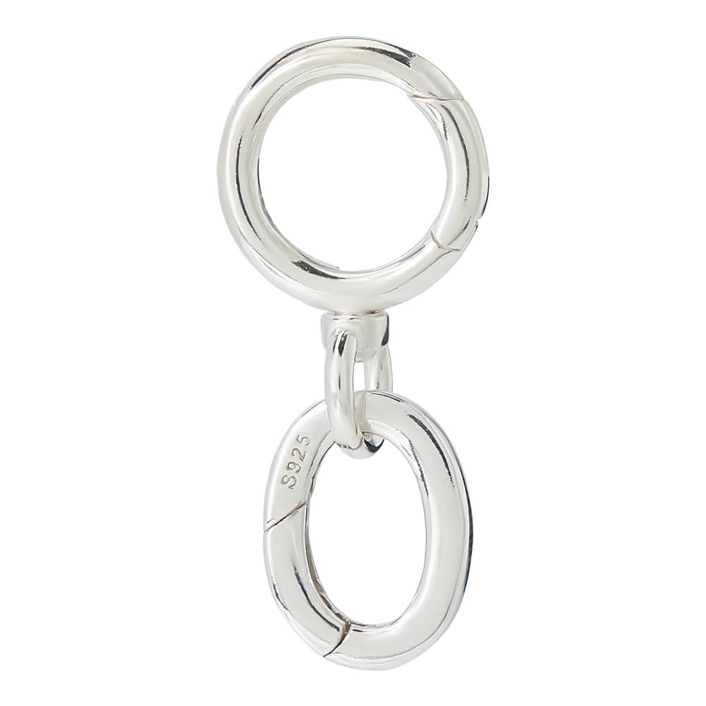 Fermoir rotatif rond argent 925 évite les nœuds de chaîne pour fabrication bijoux DIY