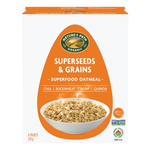 Nature’s Path Organic Superfood Superseeds & Grains Oatmeal, 228 g (Pack of 6), Gluten Free, Non-GMO