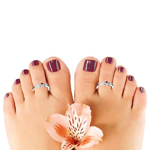 Image of Sterling Silver Toe Rings For Women | Toe Rings Silver Pure | 925 Silver Toe Ring | Toe Rings For Women Silver Pure | Toe Rings For Women Fancy | Bichiya For Women Stylish | Silver Bichiya For Women Pure Silver | Bichiya Set For Women Chandi