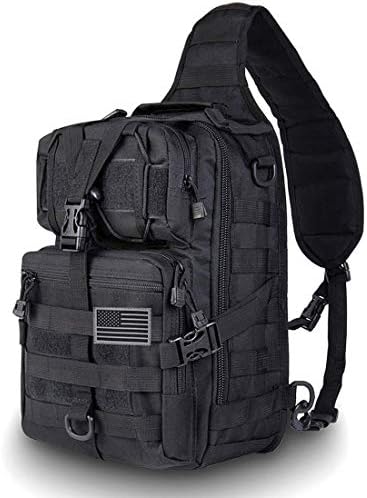 HAOMUK Tactical Sling Bag Pack Military Rover Shoulder Sling Backpack EDC Molle Assault Range Bag.