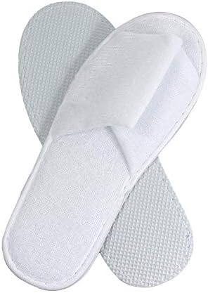 | Premium Spa Slippers Bulk Unisex | Open Toe, Individually Wrapped | Hotel Slippers Travel Amenities Ultra Soft, Disposable Guest Slippers
