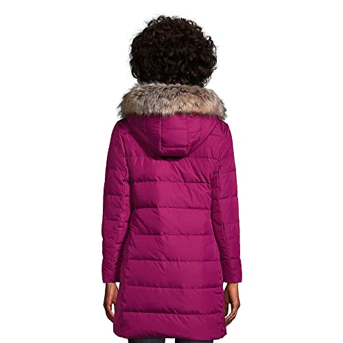 Lands' End Womens Down Winter Coat Rubellite Regular Small #TOP1