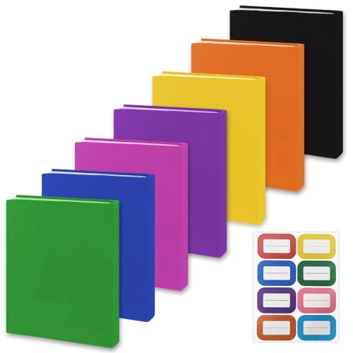 image for KICNIC Colored Book Covers 7 Pack, 8x10 Inch Stretchable Book Sox Suit