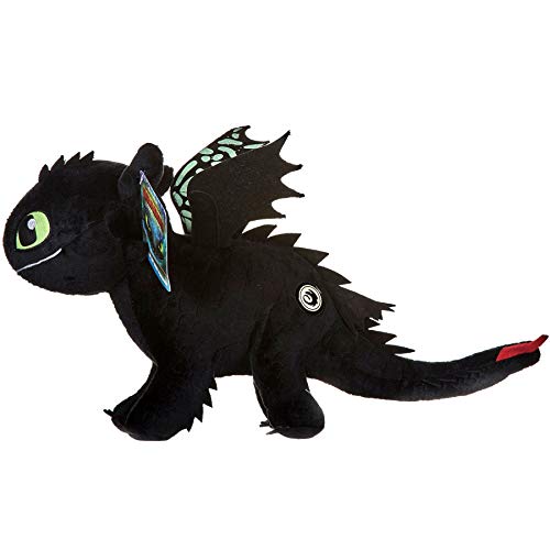 Petoske Toothless Night Fury 40cm Drachenzähmen leicht gemacht 3 Schwarz Plüsch Films How To Train Your Dragon 3 Original leuchtet im Dunkeln