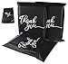Produktbild 60 Versandbeutel Plastik Versandtaschen 300 x 400mm mit Thank You Versandtüten Warenbeutel für Kleidung, Selbstklebend und Blickdicht für Poly Kunststoffbeutel - Schwarz
