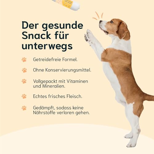 Chōmi Dog Super Sausage Fresh Hundefutter | Nassfutter Für Hunde | Gemüsewurst für Hunde | Adult | Getreide- und konservierungsmittelfrei | Mit Seetang | Barf (400 x 8g, Chicken)