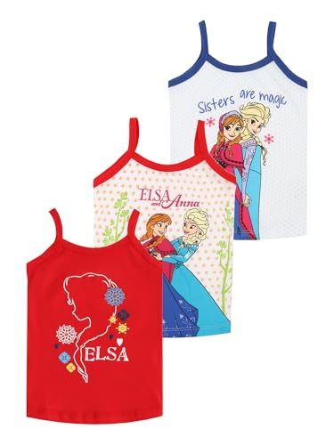 Image of Kids Girl's Regular Fit Vest | 100% Cotton| Skin Friendly | Lightweight | Sleeveless Design | Pack of 3 Print (Color & Print May Vary)