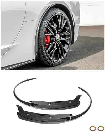 Replacement for 2014-2019 Chevrolet Corvette C7 Widebody Models | GM Factory XL Extended Style Rear Side Fender Quarter Panel Extension Mud Guard Pair (ABS Plastic - Painted Carbon Flash Metallic)
