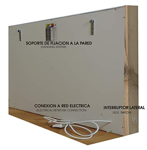 CCRETROILUMINADOS Papagei Bild mit Holzrahmen mit Hintergrundbeleuchtung, Acryl Holz, bunt, 80l x 60an cm