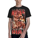 Nate Boxer Diaz T Shirt Man's Summer Polyester O-Neck Short Sleeve T-Shirts X-Large
