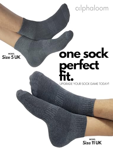 Image of Men's Cotton Rich Ankle Socks Unisex | Soft, Skin Friendly, Terry Cushioned & Breathable | Fits UK 5-11| Combo Packs
