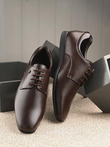 Image of San Frissco Comfort-Fit Formal Derbys Polyurethane Upper Lightweight Shoes /Comfortable Fashionable Stylish Flexible for Men