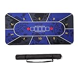 Shevshavan 70 inches X35 inches Poker Table Top Foldable Rectangular Game Mat Portable Rubber Foam...