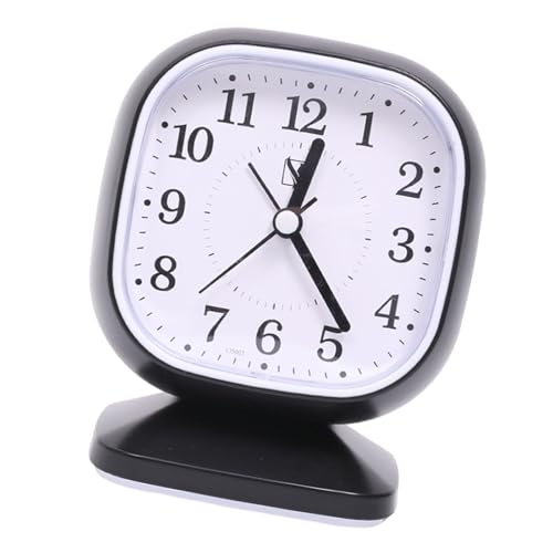 KACCDE Reloj despertador contemporáneo con mecanismo silencioso para decoración de dormitorio de niños, minimalistas, cuadrado, redondo, analógico