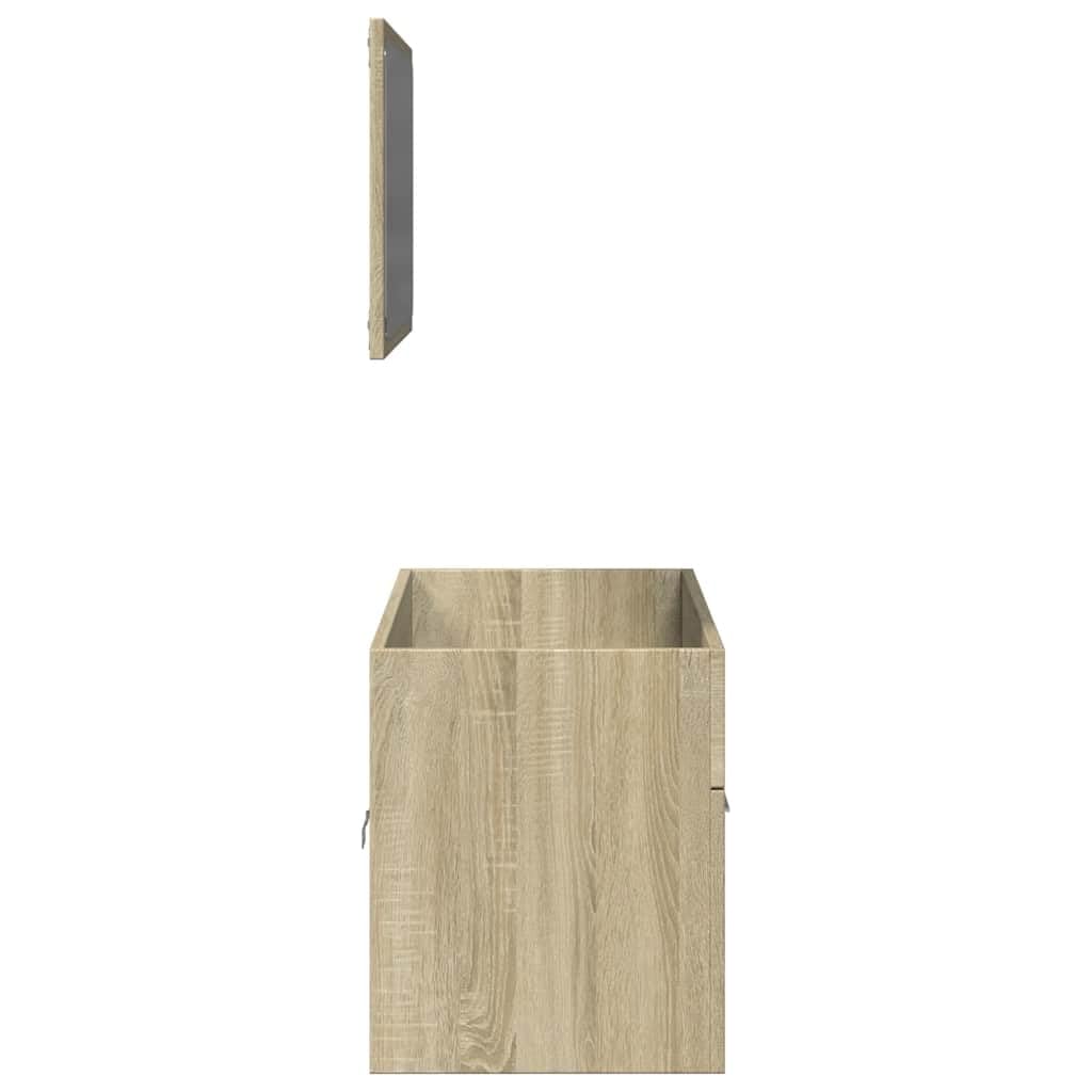 Juego de Muebles de Baño Madera Procesada Sonoma Roble