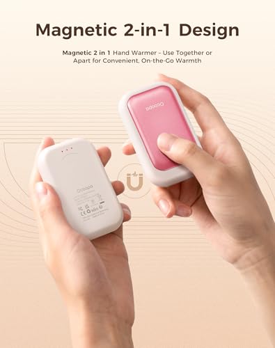 Image of OCOOPA AI Magnetic Hand Warmers Rechargeable 2 Pack, 5000mAh Ultra-Thin Electric Glove Heater Handwarmer,UL Certified, Men Women Gifts for Christmas,Birthday,Winter Essentials,UT4 Young
