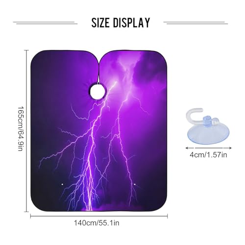 Capa impermeable profesional para cortar cabello con cierre ajustable miniatura 3