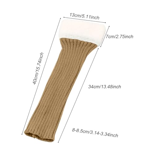 Image of Winter Leg Warmers for Women and Girls Warm Knitted Socks Knitted Wool Crochet Long Boot Socks New Year's Day Socks Christmas Socks