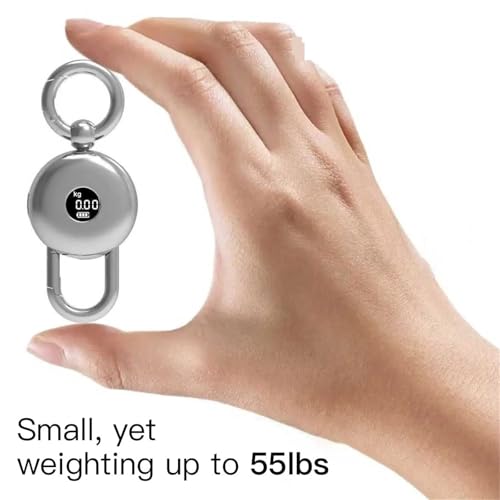 3-Piece Mini Portable Electronic Scale - Handheld LCD Weight Scale for Travel, 25KG Capacity, Lightweight, Compact Design for Luggage, Food, and Baggage