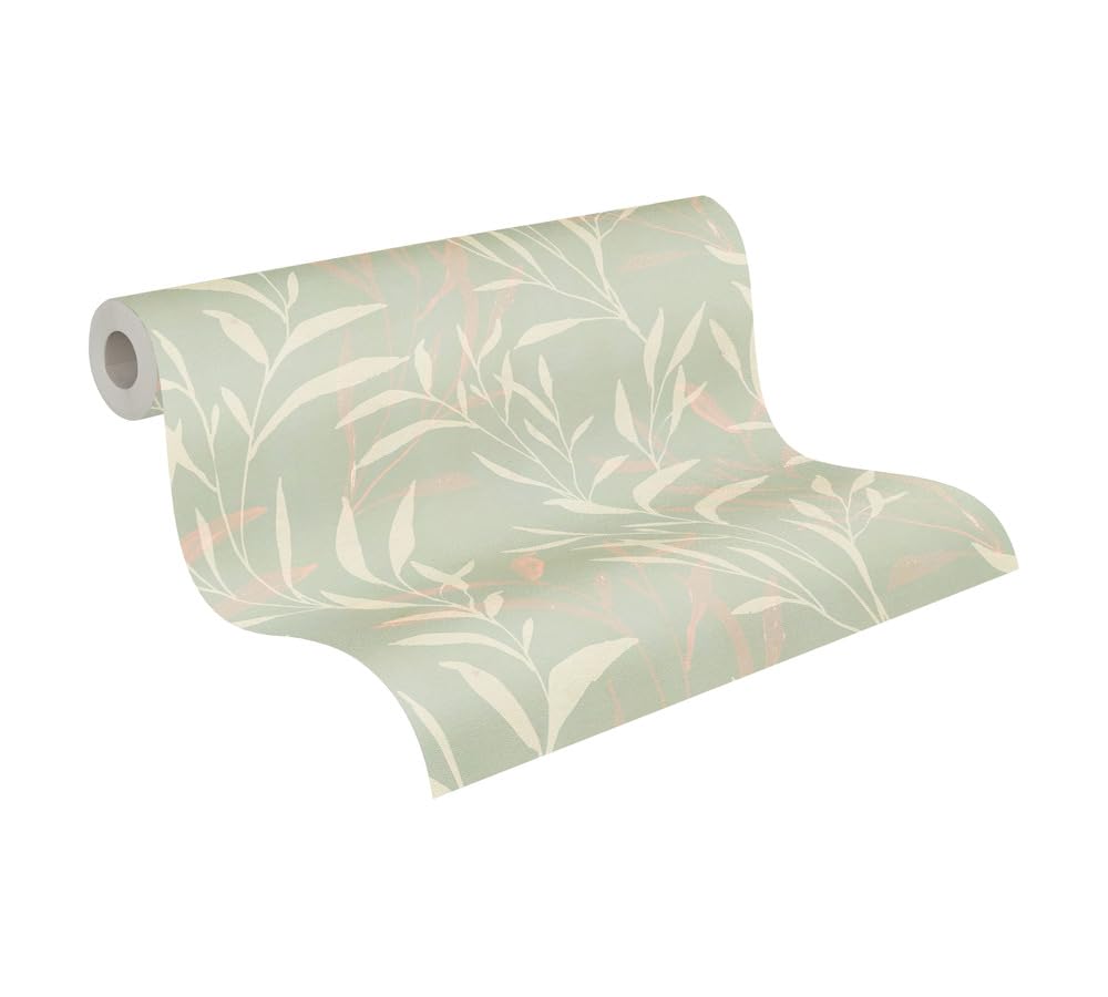 Papier peint intissé floral Livingwalls Anna D'Andrea crème vert rose 782221