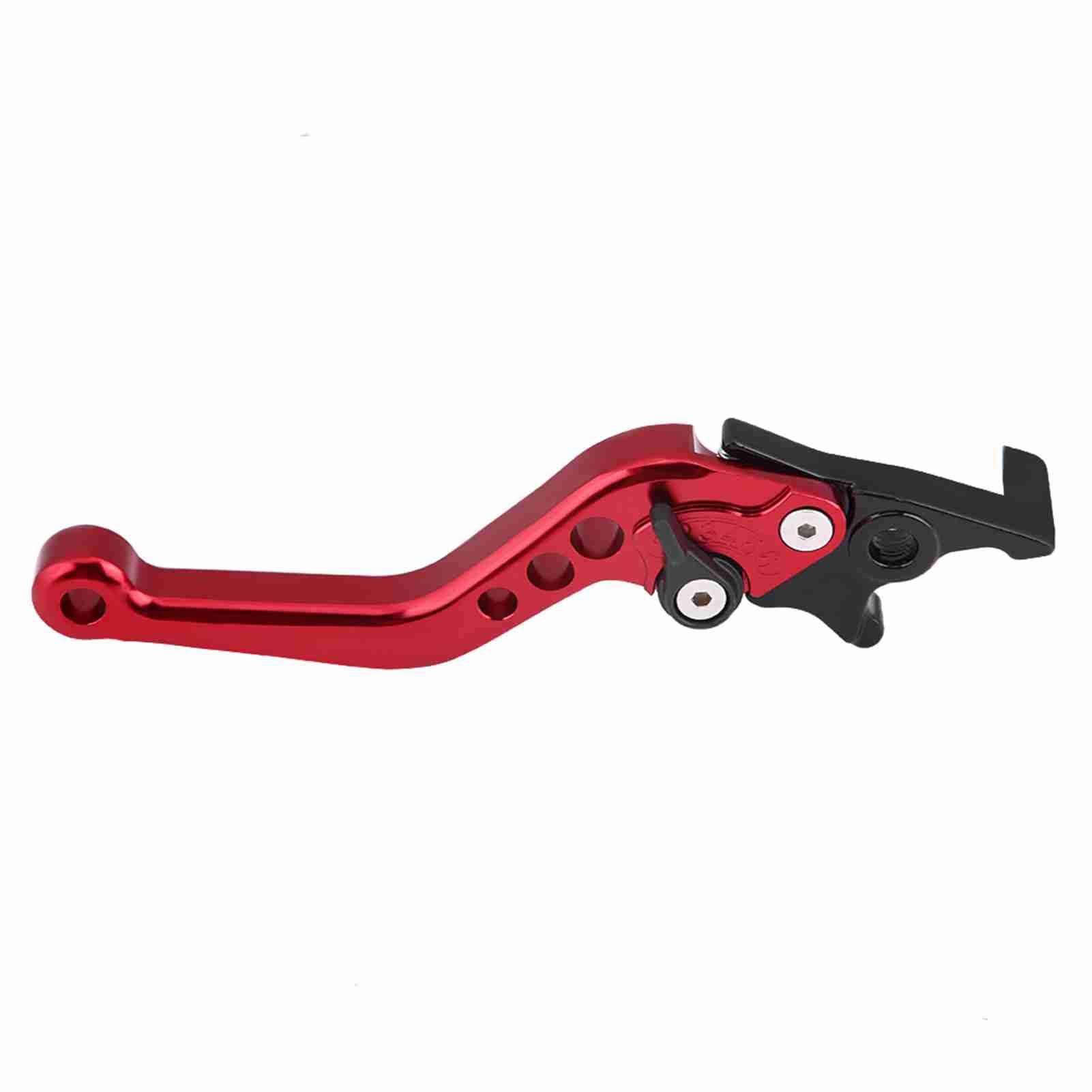 Qiilu Levier de frein, Leviers de frein à double disque 1 paire poignée de modification de motos de motocyclette en alliage d'aluminium CNC universel Levier d'embrayage (rouge)