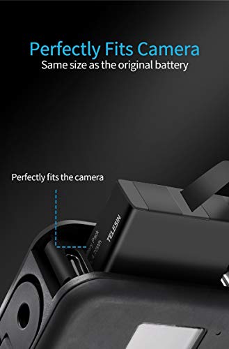 Bateria Compatível com GoPro Hero 8 7 6 5 Black e Hero 2018 - Telesin