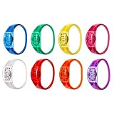 Ultra 4 Mixed Colours Sound Activated LED Bracelets Glowing Voice Control Wristband LED Light Up Flashing Adult Children Party Men Women Music Rave Accessories LED Wrist Bands For Event Glow Dark