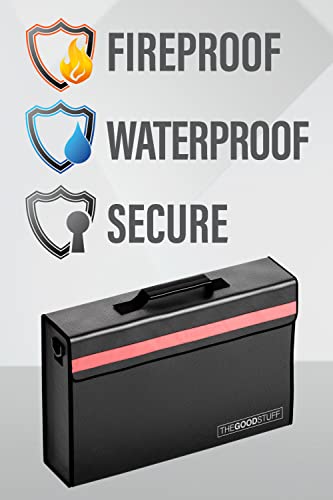 Fireproof Document Box (3.5" X 15" X 11" / 2000℉) Small Safe Box Fireproof Waterproof, Protect Documents From Flames With This Fire Resistant Bag For Birth Certificates, Passports, Money, #TOP1