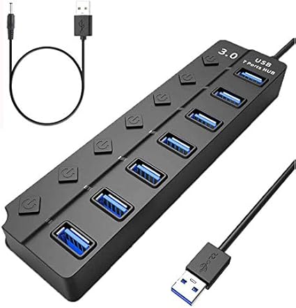 Amazon Usb ハブsakura Jp Usb 3 0 Hub 7ポート増設 1充電ポート Usb拡張 セルフパワー バスパワー Usb 3 0 Hub 独立スイッチ付 5v 3a Acケーブル N Usbハブ 通販
