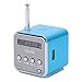 VILLCASE Kleines Radio, TD-V26 Mini-Lautsprecher, Tragbarer Lautsprecher, MP3/4 Player, Lautsprecher, USB, Stereo, Plug and Play, Unterstützt Micro-SD-/TF-Karte, Blau mp3 player günstig Kaufen-VILLCASE Kleines Radio, TD-V26 Mini-Lautsprecher, Tragbarer Lautsprecher, MP3/4 Player, Lautsprecher, USB, Stereo, Plug and Play, Unterstützt Micro-SD-/TF-Karte, Blau