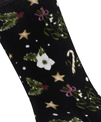 Calcetines transpirables de algodón Burlington mujer con divertidos estampados navideños Fancy 3