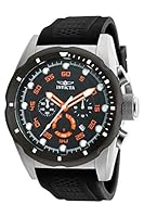 Invicta Men's 20305 Speedway Analog Display Japanese Quartz Black Watch, Stainless Steel, 50mm, strap