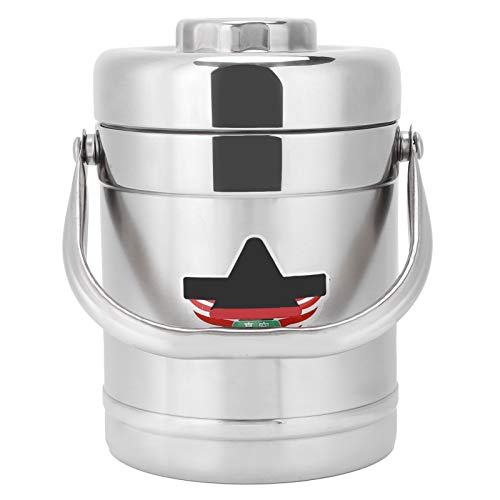 Floolinct Termo Comida Acero Inoxidable 1.2L con Tres Recipientes, Aislamiento Térmico para Oficina Escuela y Exterior