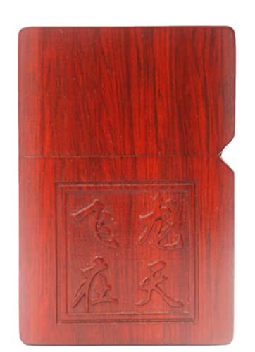 Funda de sándalo rojo para encendedor carcasa artesanal de madera natural de lujo 3