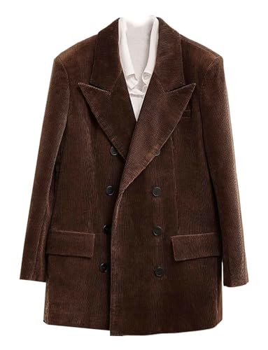 Veste de Costume en Velours Côtelé pour Femme Chic et Décontracté pour un Dîner