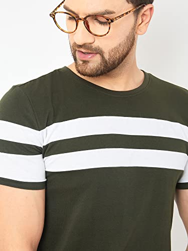 Image of AUSK T-Shirt for Mens Double Stripes on Chest