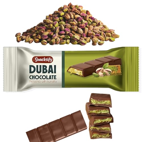 Mini Dubai Chocolate Bar Pistachio (Pack of 24) - Kunafa Pistachio Bars, 27g Each, 1.43 lbs Total – Perfect for Gifting, Fresh Daily Production, 24 Pieces with Shredded Phyllo Dough