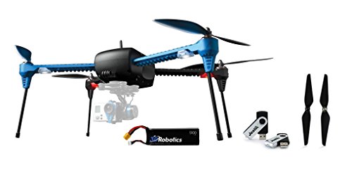 3d Robotics Iris+ Multicopter with 5100mAh 3S 8C Lithium Polymer Battery, Replacement Propeller Set and Jestik 4GB USB Drive Value Bundle with 2x 3S Batteries and Set of Propellers
