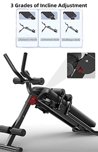 Commax Adjustable Slant Exercise Bench, Foldable Core Ab Workout Equipment,Sit Up Bench For Men And Women,Full Body Strength Training Fitness Machine #TOP1