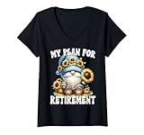 Photo Gallery donna sunflower gnome dad for women men retirement plan for mom maglietta con collo a v Photo Gallery donna sunflower gnome dad for women men retirement plan for mom maglietta con collo a v