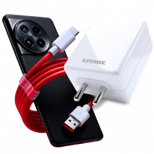 Image of 65W Fast Charging Adapter with Type-C Cable | Warp Charge & Dash Charge Compatible Power for OnePlus 15, 15R, 13, 13R, 11, 11R, 10 Pro, Nord 5 Supervooc |Original Charging Speed|